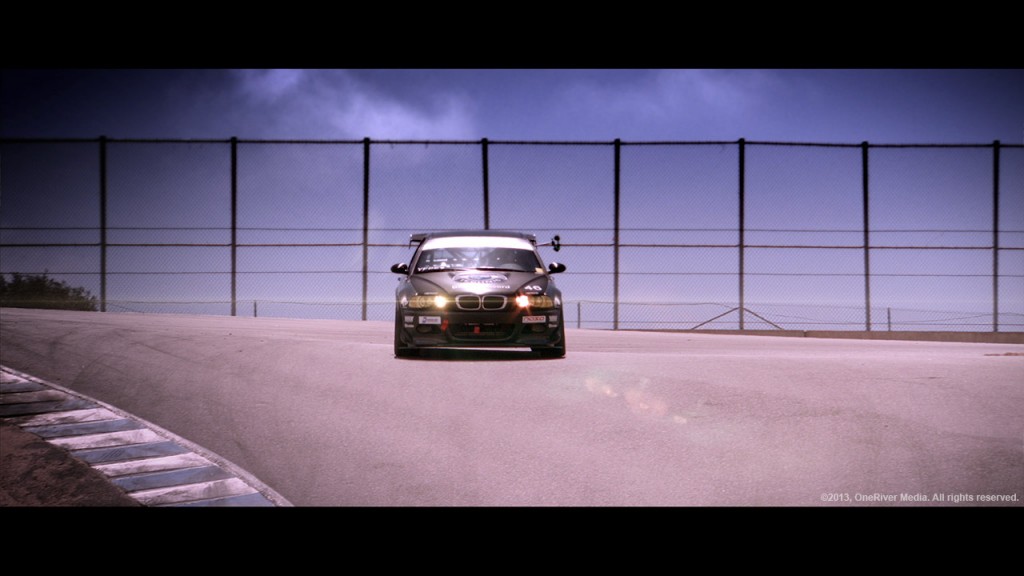 The #46 Performance Technic BMW M3 race car putting laps in at Laguna Seca Raceway in the US Touring Car Championship series. This shot is pulled from our Cinema Camera ProRes HQ footage using the Fujinon 7.6x17 ENG HD lens.