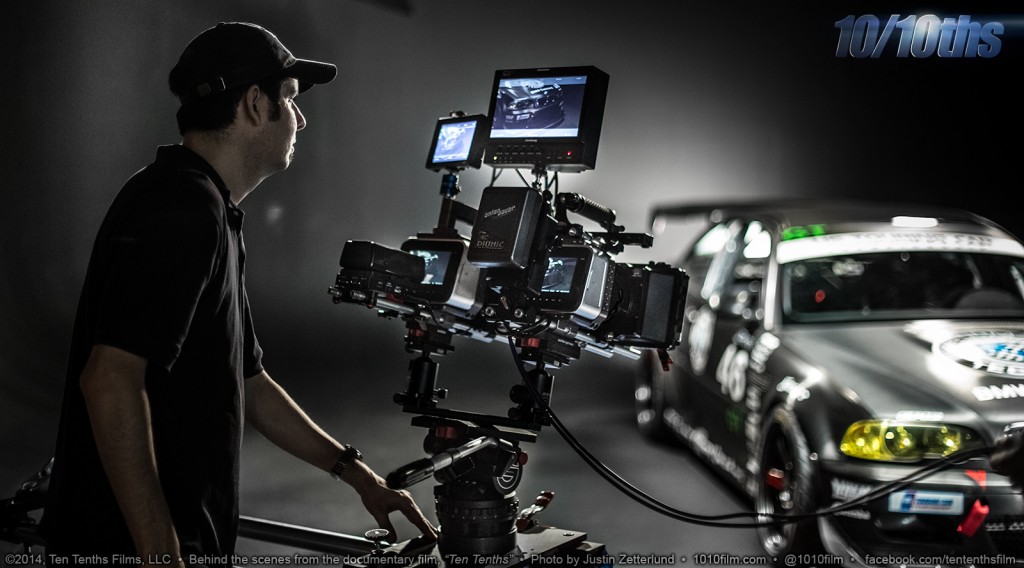 Marco Solorio of OneRiver Media shooting in-studio footage for their BMW documentary film, Ten Tenths.