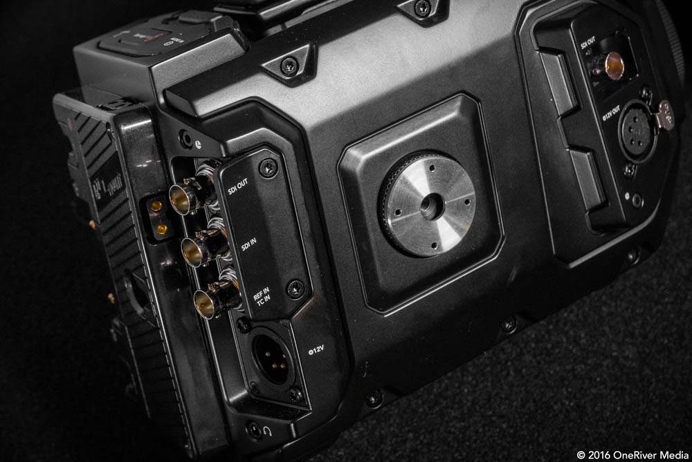 The SmallRig rosette plate fits snuggly on the URSA Mini's rosette receiver.