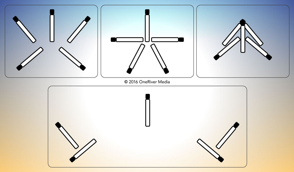 Infinite variations when positioning a surround array tree.