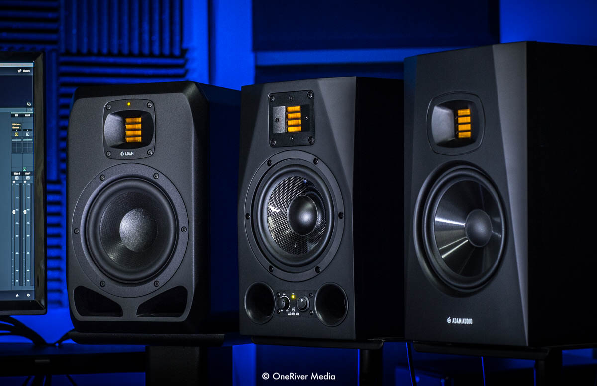 ADAM Audio S2V, A7X, and T7V at OneRiver Media.